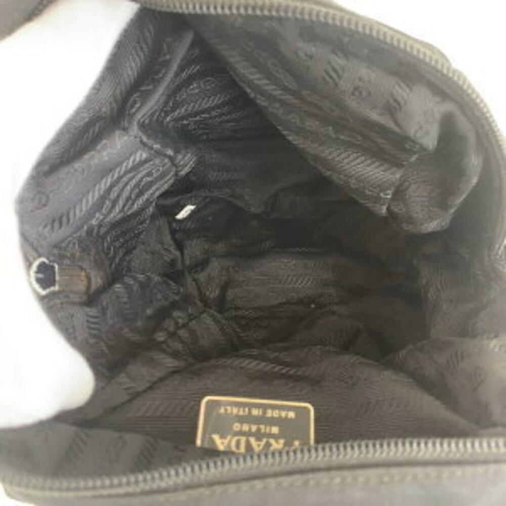 Prada daypack Tessuto nylon plate logo triangular black backpack - Picture 9 of 10